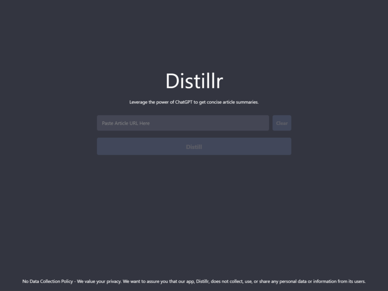 Distillr