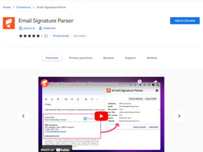 Email Signature Parser