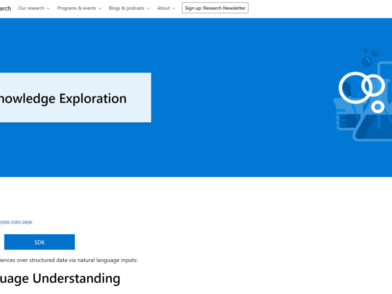 Microsoft Knowledge Exploration