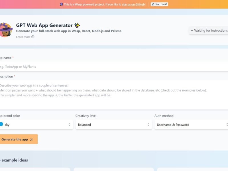 GPT Web App Generator